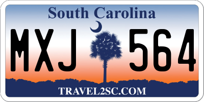 SC license plate MXJ564