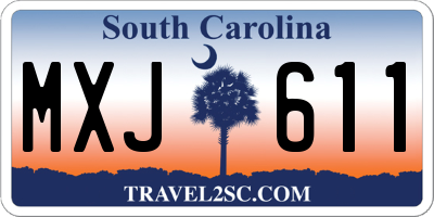 SC license plate MXJ611