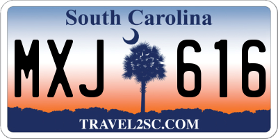 SC license plate MXJ616