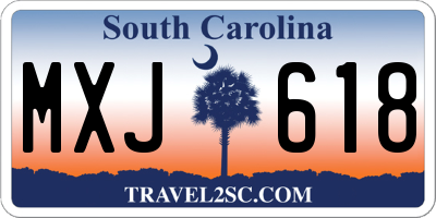 SC license plate MXJ618