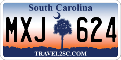 SC license plate MXJ624