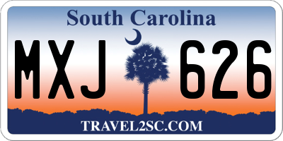 SC license plate MXJ626