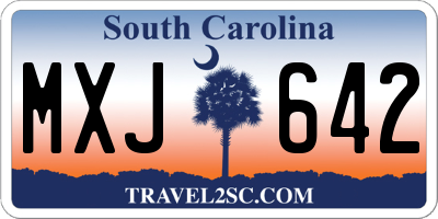 SC license plate MXJ642