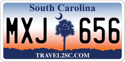 SC license plate MXJ656