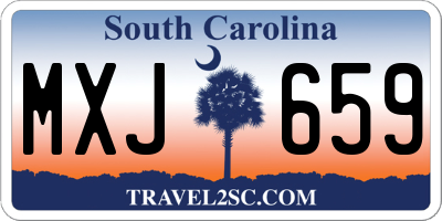 SC license plate MXJ659