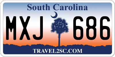 SC license plate MXJ686