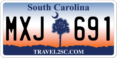 SC license plate MXJ691