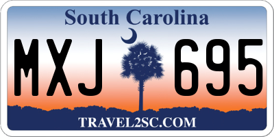 SC license plate MXJ695