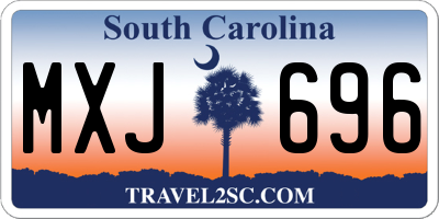 SC license plate MXJ696
