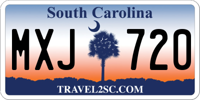 SC license plate MXJ720
