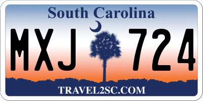 SC license plate MXJ724