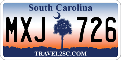 SC license plate MXJ726