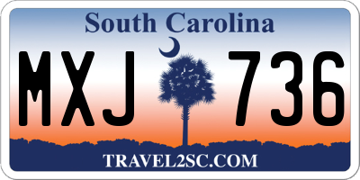 SC license plate MXJ736