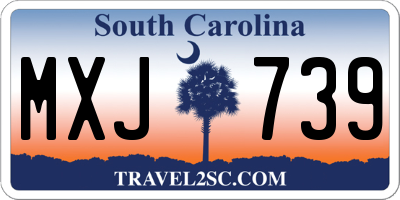 SC license plate MXJ739