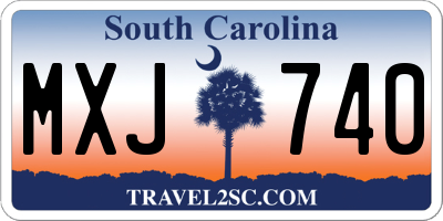 SC license plate MXJ740