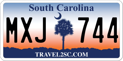 SC license plate MXJ744