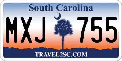 SC license plate MXJ755