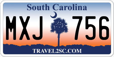 SC license plate MXJ756