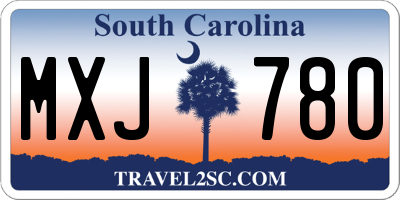 SC license plate MXJ780