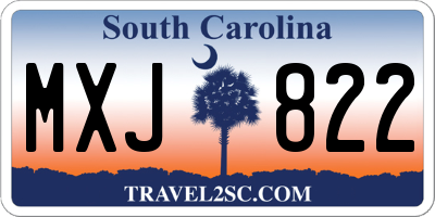 SC license plate MXJ822