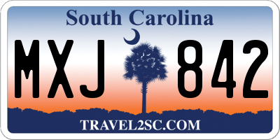 SC license plate MXJ842