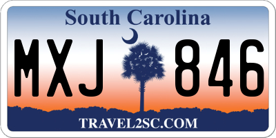 SC license plate MXJ846