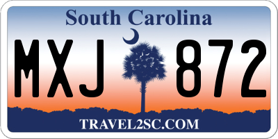 SC license plate MXJ872