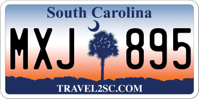 SC license plate MXJ895
