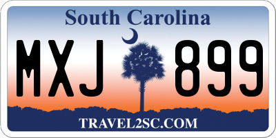 SC license plate MXJ899