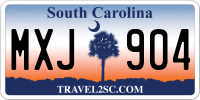 SC license plate MXJ904
