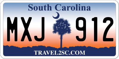 SC license plate MXJ912