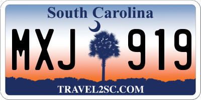 SC license plate MXJ919