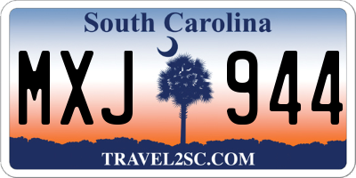 SC license plate MXJ944