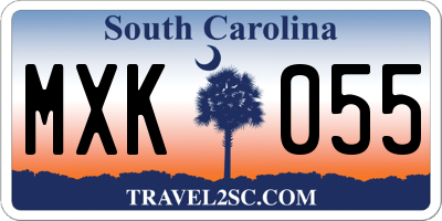 SC license plate MXK055