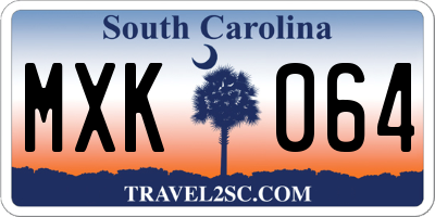 SC license plate MXK064