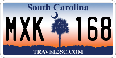 SC license plate MXK168