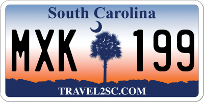 SC license plate MXK199