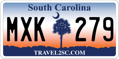 SC license plate MXK279
