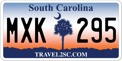 SC license plate MXK295