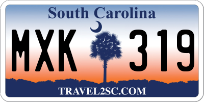 SC license plate MXK319