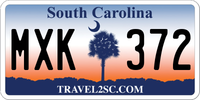 SC license plate MXK372