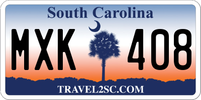 SC license plate MXK408