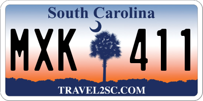 SC license plate MXK411