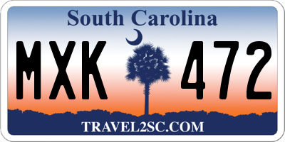 SC license plate MXK472