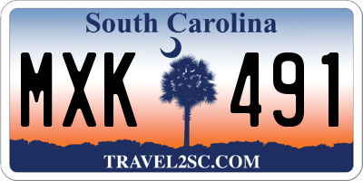 SC license plate MXK491