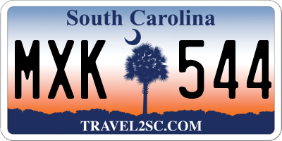 SC license plate MXK544