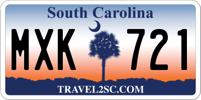 SC license plate MXK721