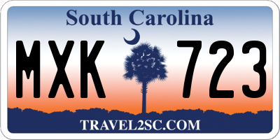 SC license plate MXK723