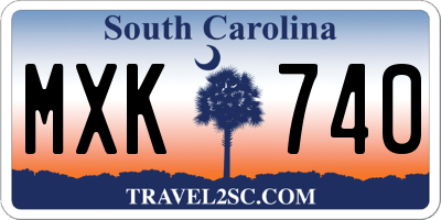SC license plate MXK740