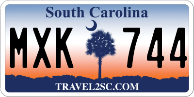 SC license plate MXK744